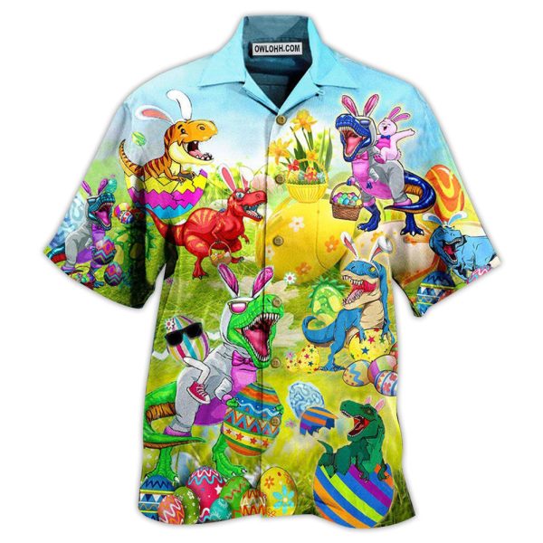 Easter Dinosaurs T-Rexes Wanna Joint Eggs - Hawaiian Shirt Jezsport.com