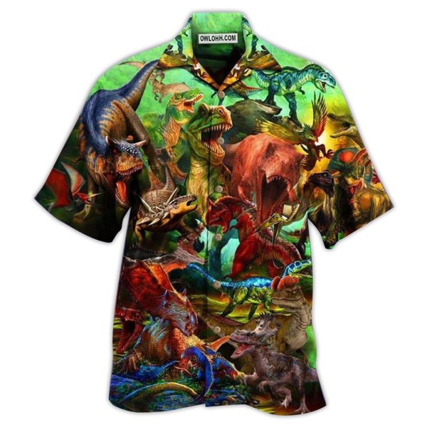 Jurassic Park Dinosaur Strong War Life - Hawaiian Shirt Jezsport.com