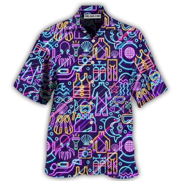 Diving Is Calling And I Must Go I'm So Excited - Hawaiian Shirt Jezsport.com