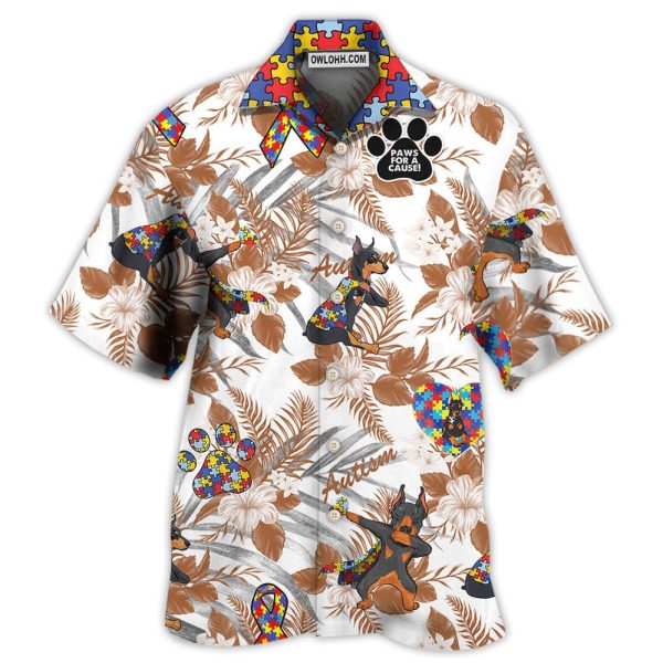 Doberman Autism With Serious Style - Hawaiian Shirt Jezsport.com