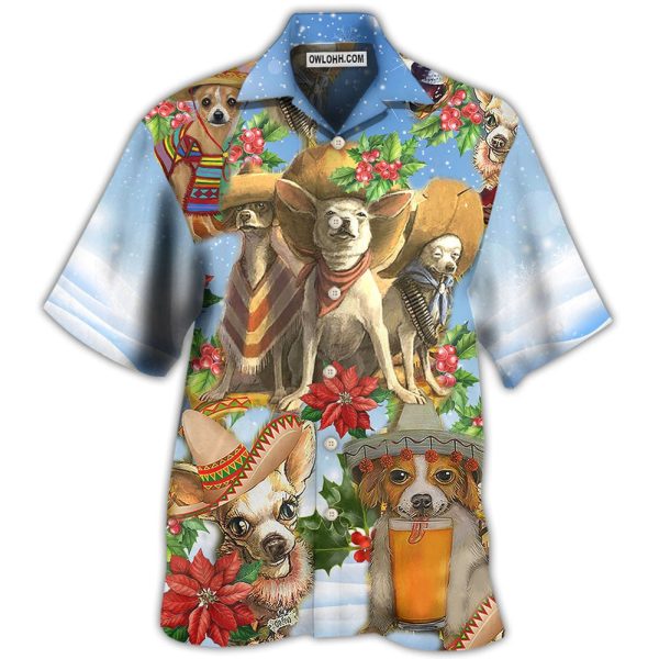 Chihuahua Loves Snow Merry Christmas - Hawaiian Shirt Jezsport.com