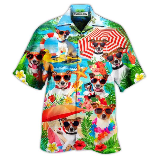 Jack Russell Terrier Dog Love Beach - Hawaiian Shirt Jezsport.com