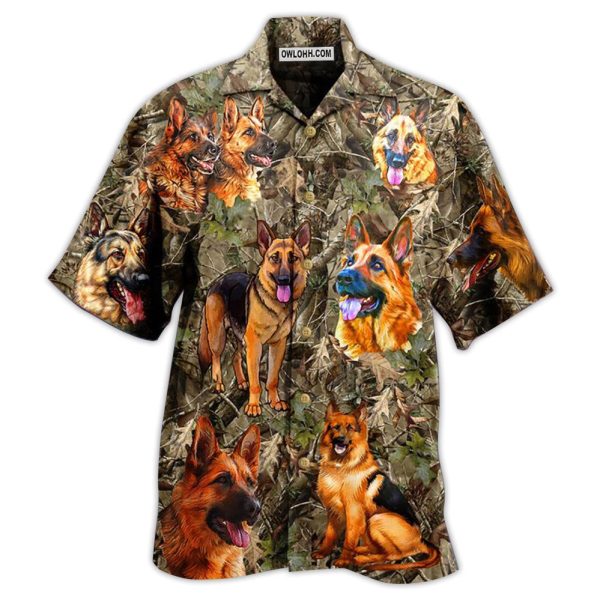 German Shepherd Dog Love Hunting - Hawaiian Shirt Jezsport.com