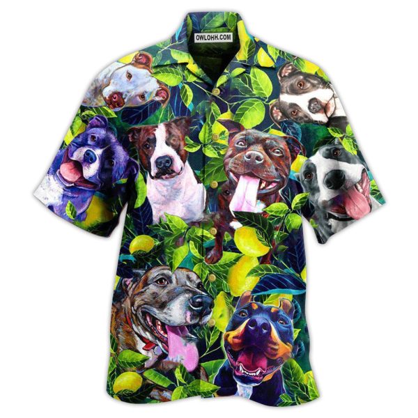 Pitbull On The Lemon Tree - Hawaiian Shirt Jezsport.com