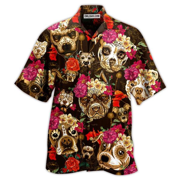 Dog Beautiful Rose Flowers - Hawaiian Shirt Jezsport.com