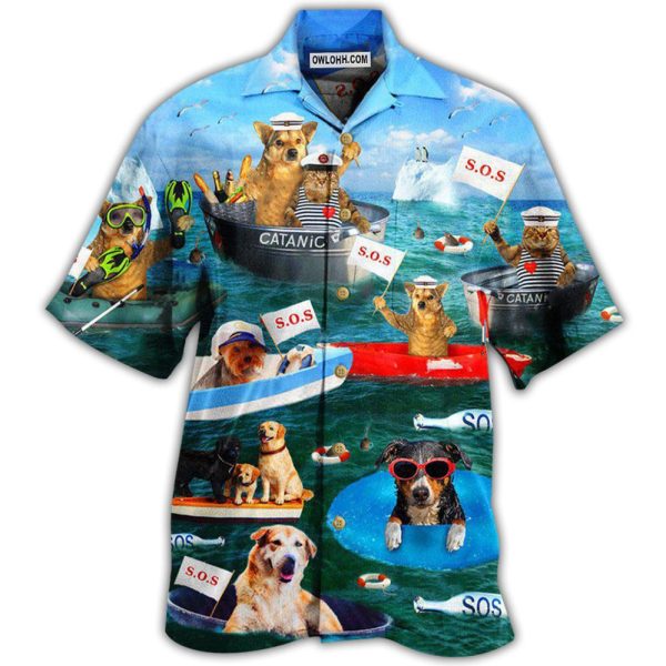 Dogs And Cats Funny Team - Hawaiian Shirt Jezsport.com