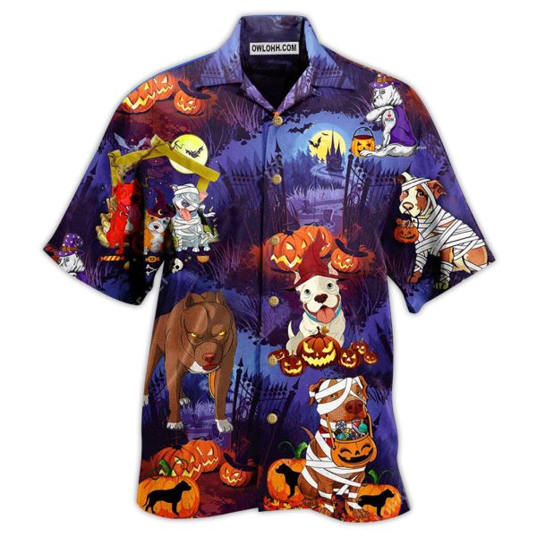 Halloween Dogs Night Scary - Hawaiian Shirt Jezsport.com