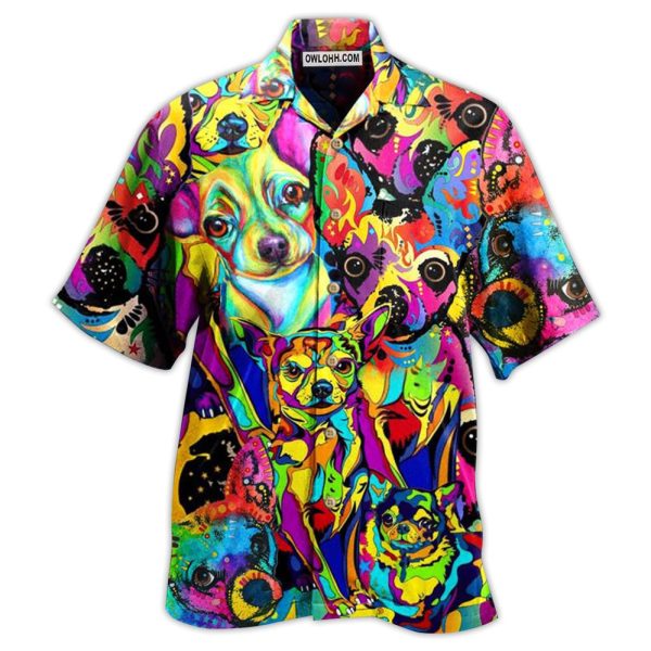 Chihuahua Colorful Painting - Hawaiian Shirt Jezsport.com