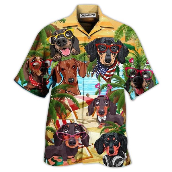 Dachshund Hawaii Beach - Hawaiian Shirt Jezsport.com