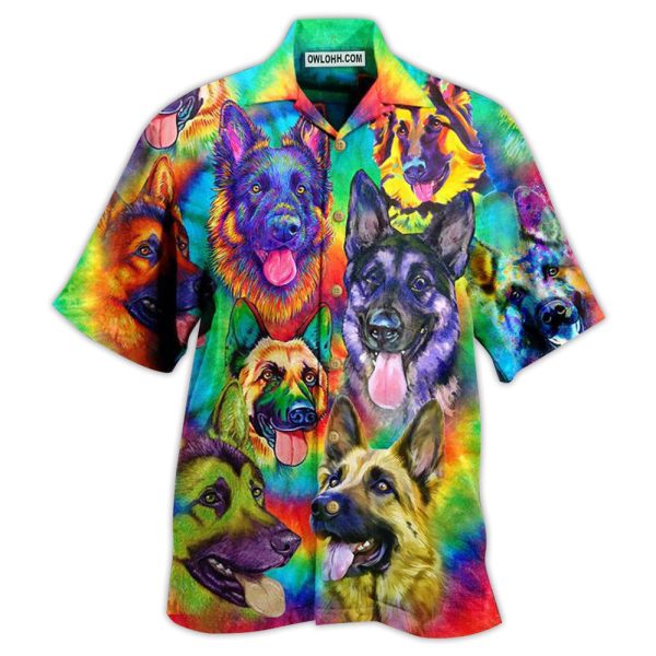 German Shepherd Dogs Love Summer Colorful - Hawaiian Shirt Jezsport.com