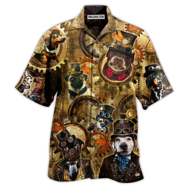 Dogs Machine Vintage Cool - Hawaiian Shirt Jezsport.com