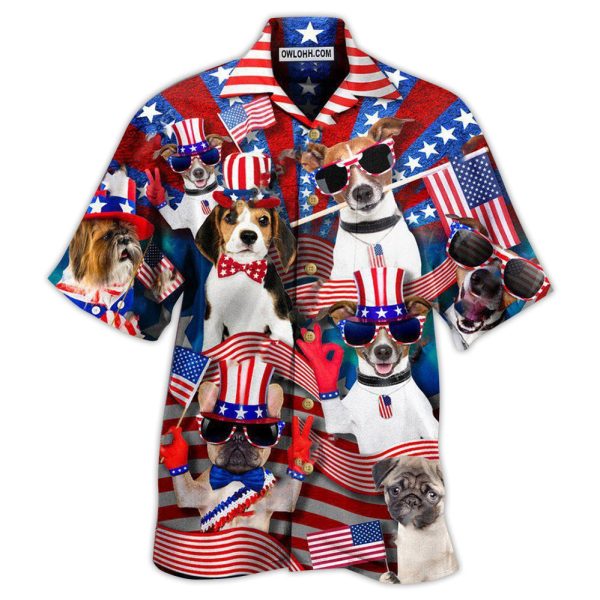 Dogs Patriotic America - Hawaiian Shirt Jezsport.com