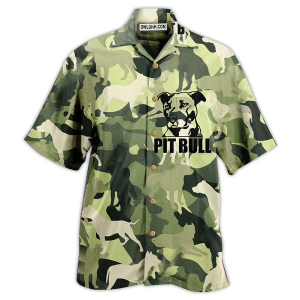 Pitbull Camouflage Style - Hawaiian Shirt Jezsport.com