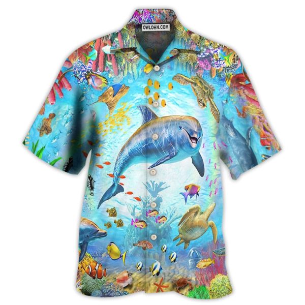 Dolphin Life In The Beautiful Ocean - Hawaiian Shirt Jezsport.com