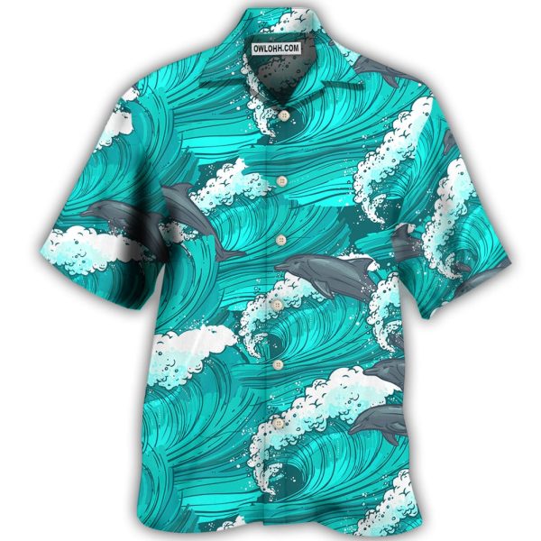 Dolphin Loves Fresh Ocean And Summer - Hawaiian Shirt Jezsport.com