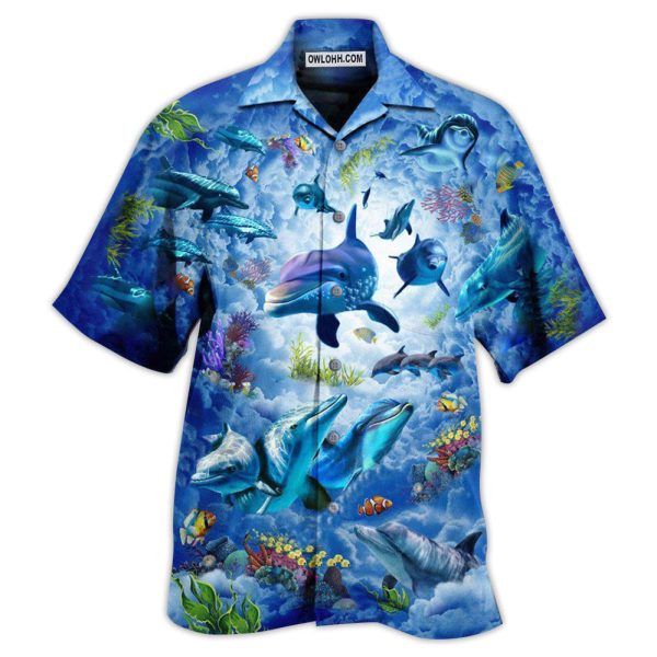 Dolphin My Lovely Animal Is A Dolphin - Hawaiian Shirt Jezsport.com