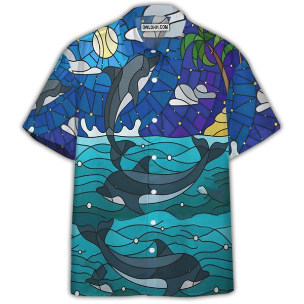 Dolphin Ocean Biology Into The Sea - Hawaiian Shirt Jezsport.com