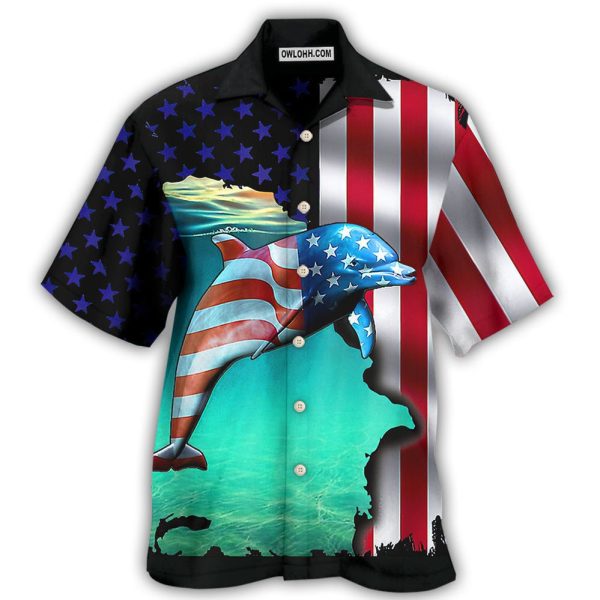 Dolphin Independence Day - Hawaiian Shirt Jezsport.com