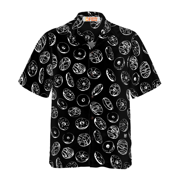 Donut Pattern Hawaiian Shirt Jezsport.com