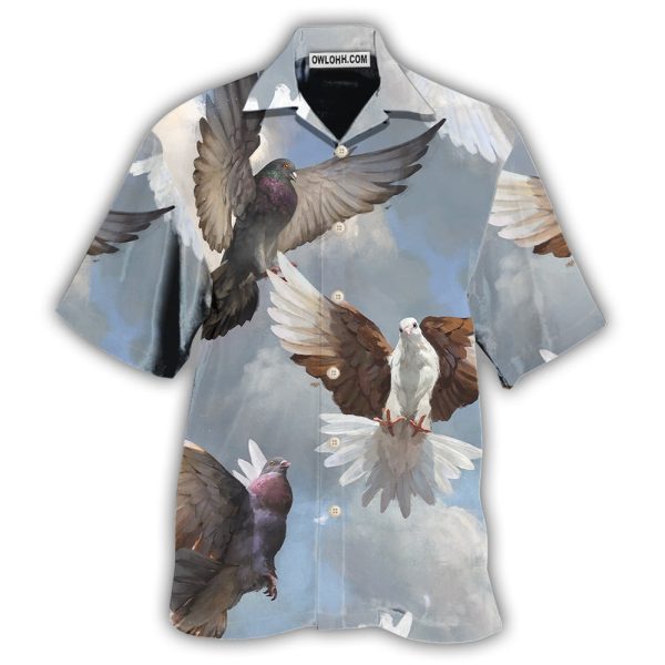 Dove Beautiful Dove Fly To Sky - Hawaiian Shirt Jezsport.com