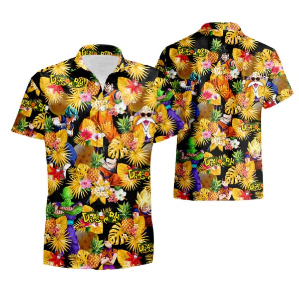 Dragon Ball pineapple floral Hawaiian Shirt and Summer Shorts summer shirt Jezsport.com