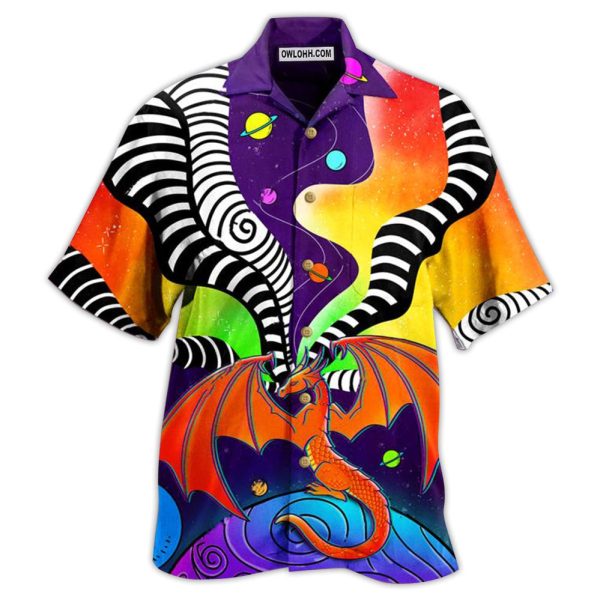 Dragon Color Galaxy Style Colorful - Hawaiian Shirt Jezsport.com