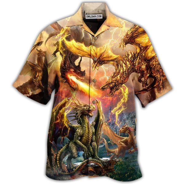 Dragon Fight To Defend The Territory - Hawaiian Shirt Jezsport.com