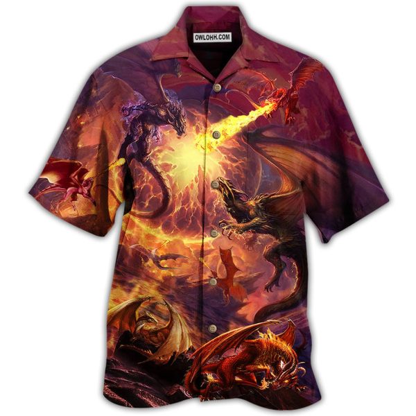 Dragon Fighting Together Love Life - Hawaiian Shirt Jezsport.com