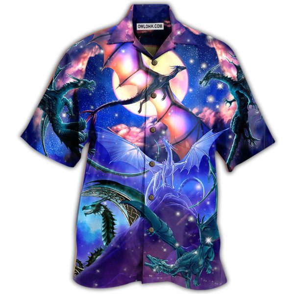 Dragon Fly To The Moon - Hawaiian Shirt Jezsport.com