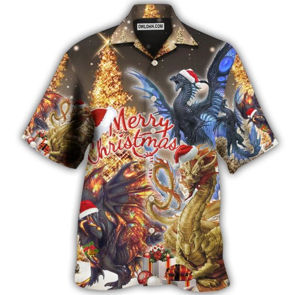 Dragon Gold Merry Christmas Amazing - Hawaiian Shirt Jezsport.com