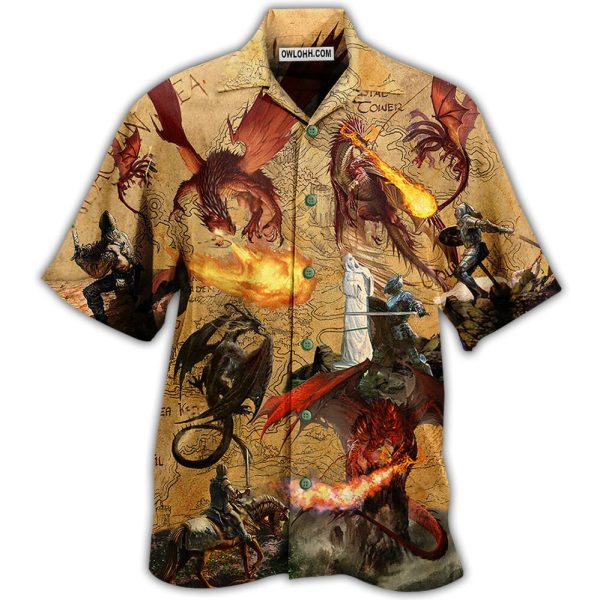 Dragon Love Life Fighting The Knights - Hawaiian Shirt Jezsport.com