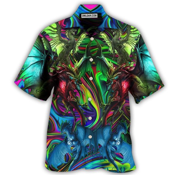 Dragon Lover Colorful Style - Hawaiian Shirt Jezsport.com