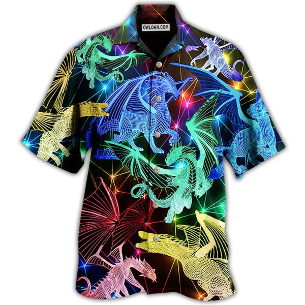 Dragon Neon Love Life Neon Style - Hawaiian Shirt Jezsport.com