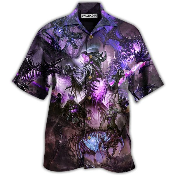 Dragon Purple Skull Love Life - Hawaiian Shirt Jezsport.com