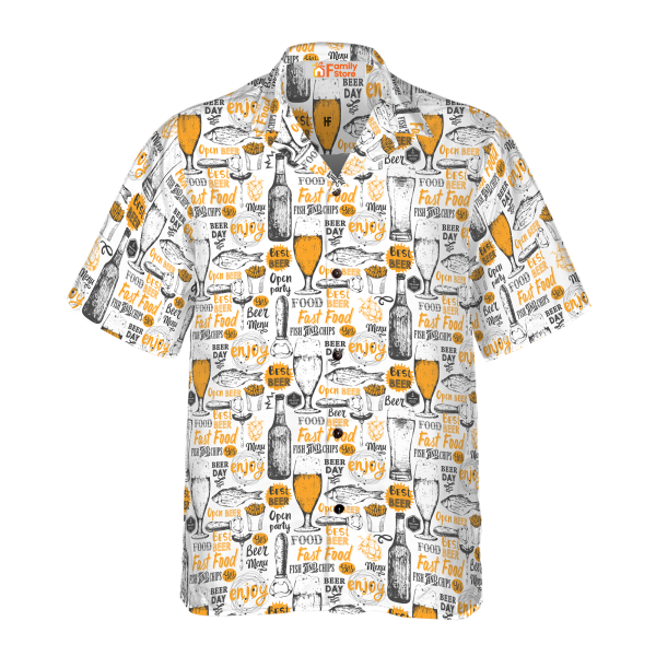 Drink Beer Eat Fish Hawaiian Shirt Jezsport.com