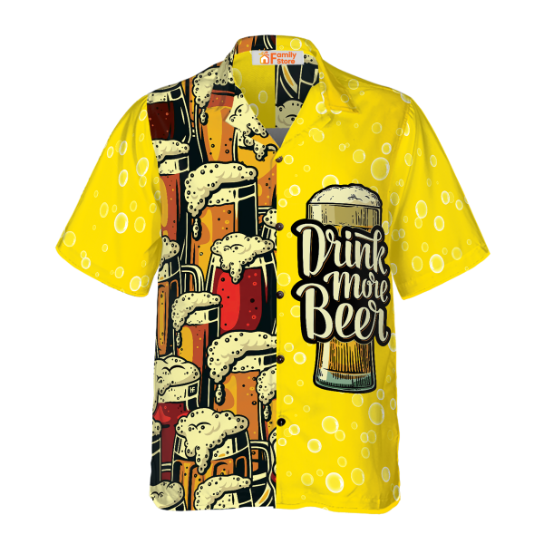 Drink More Beer Hawaiian Shirt Jezsport.com