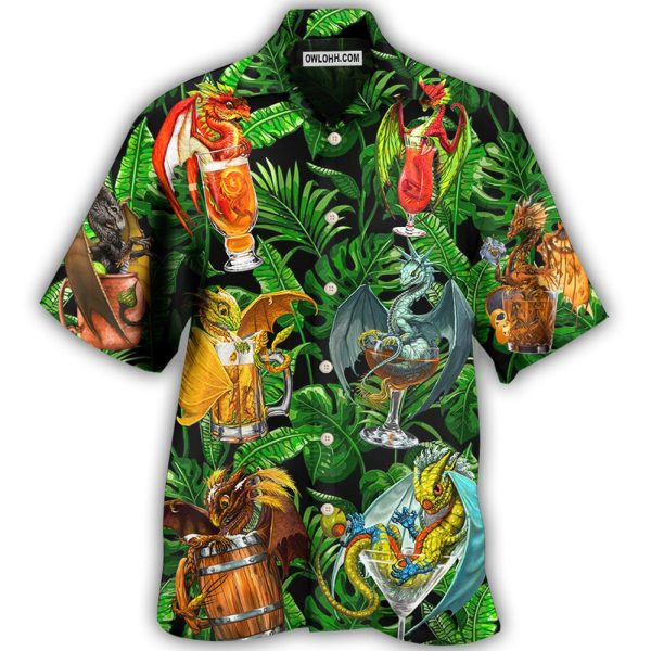 Dragon Drinking Dragon Style - Hawaiian Shirt Jezsport.com