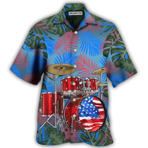 Drum Independence Day America - Hawaiian Shirt Jezsport.com