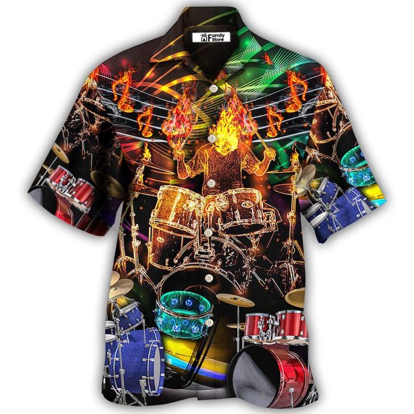 Drum Is My Life Light Colorful Style - Hawaiian Shirt Jezsport.com