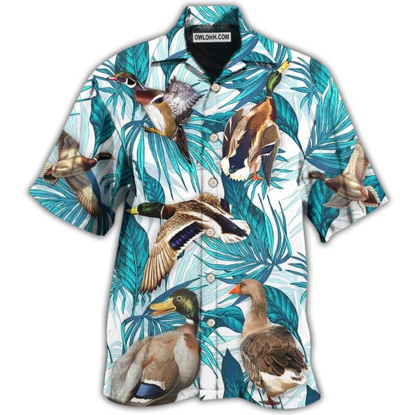 Duck Tropical Leaf Style - Hawaiian Shirt Jezsport.com