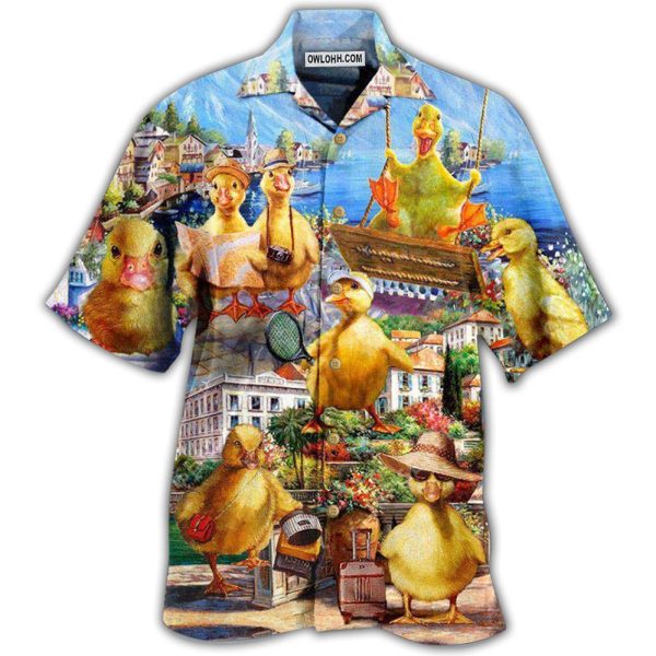 Duck In An Amazing Adventure - Hawaiian Shirt Jezsport.com