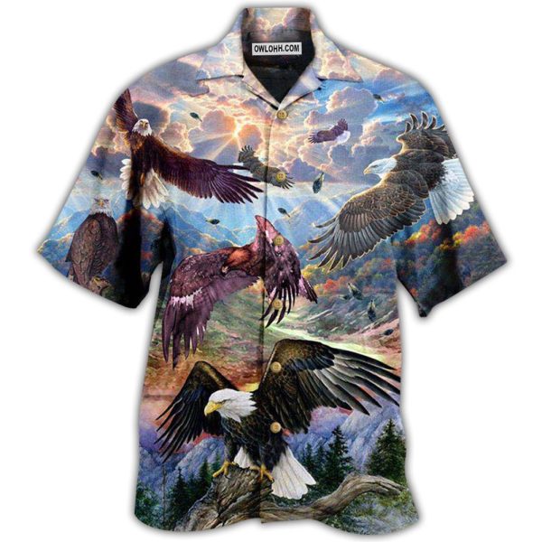 Eagle Spread Wings To The Sky - Hawaiian Shirt Jezsport.com