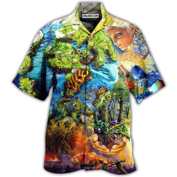 Earth With Environmental Protection - Hawaiian Shirt Jezsport.com