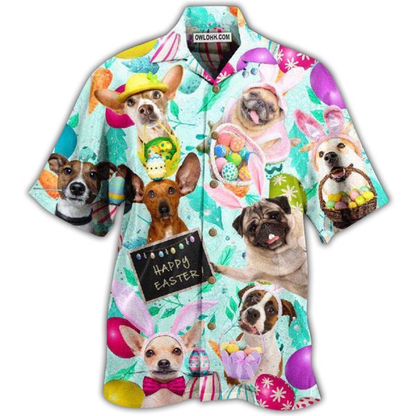 Easter Happy Lovely Dog With Eggs - Hawaiian Shirt Jezsport.com