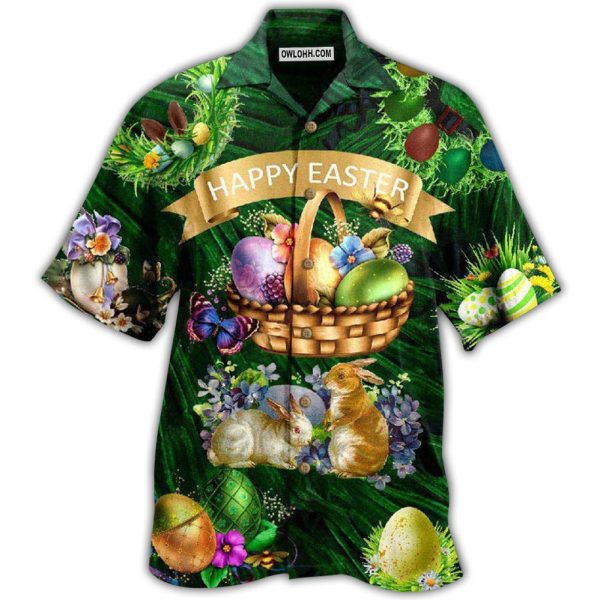 Easter Happy With Bunny Funny - Hawaiian Shirt Jezsport.com