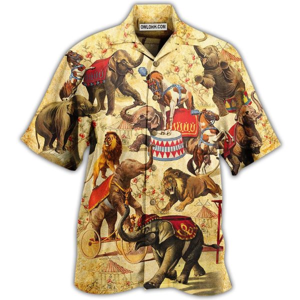 Elephant Amazing Circus Show - Hawaiian Shirt Jezsport.com