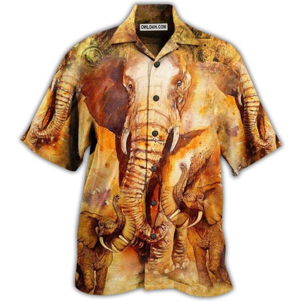 Elephant Born To Be The Biggest - Hawaiian Shirt Jezsport.com