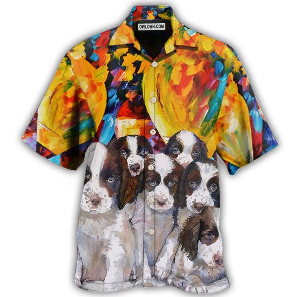 English Springer Spaniel Dog Art Dog Lovely - Hawaiian Shirt Jezsport.com