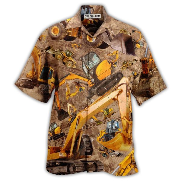 Excavator Don't Mess Hard Work Excavator - Hawaiian Shirt Jezsport.com