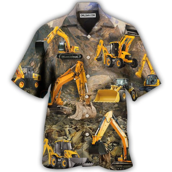 Excavator Mountain Basic Style - Hawaiian Shirt Jezsport.com